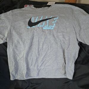 Nike Gotham FC Women's Light Gray Tee with Black and Blue Logo